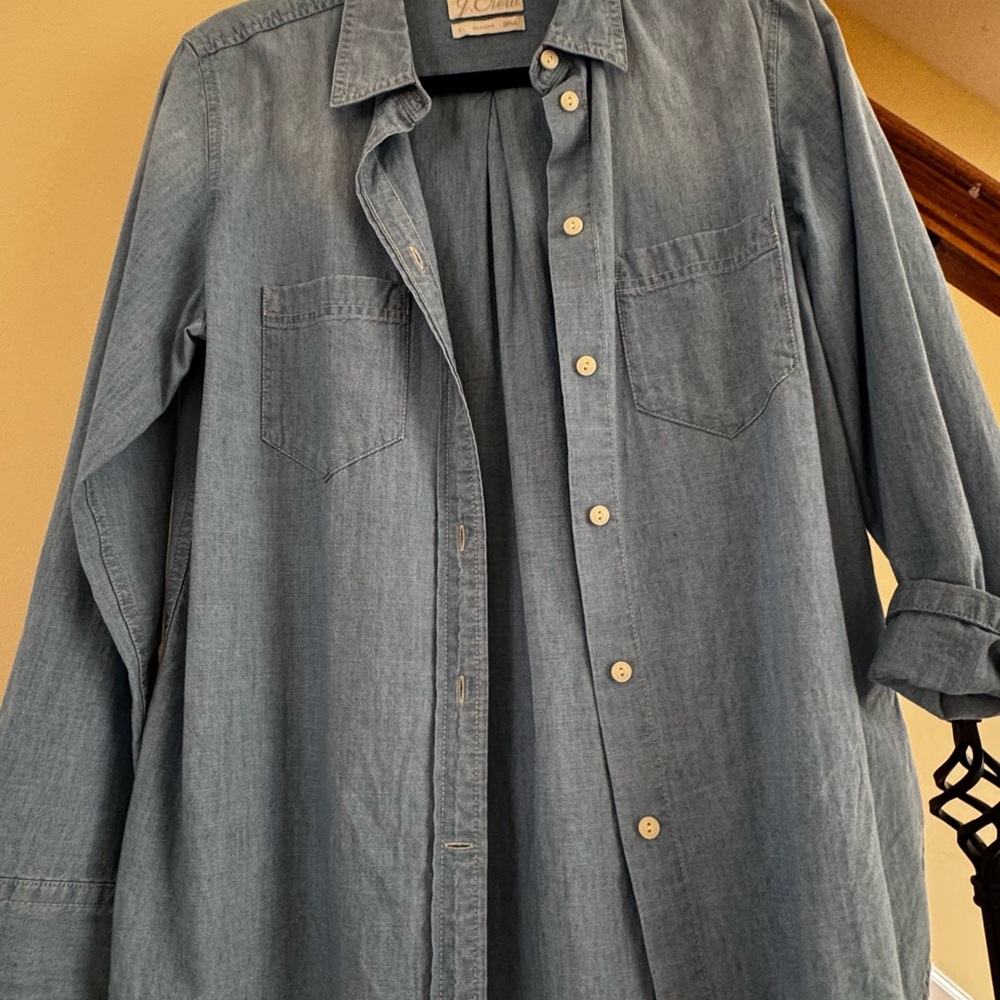 J. Crew Light Blue Denim Button Down Shirt